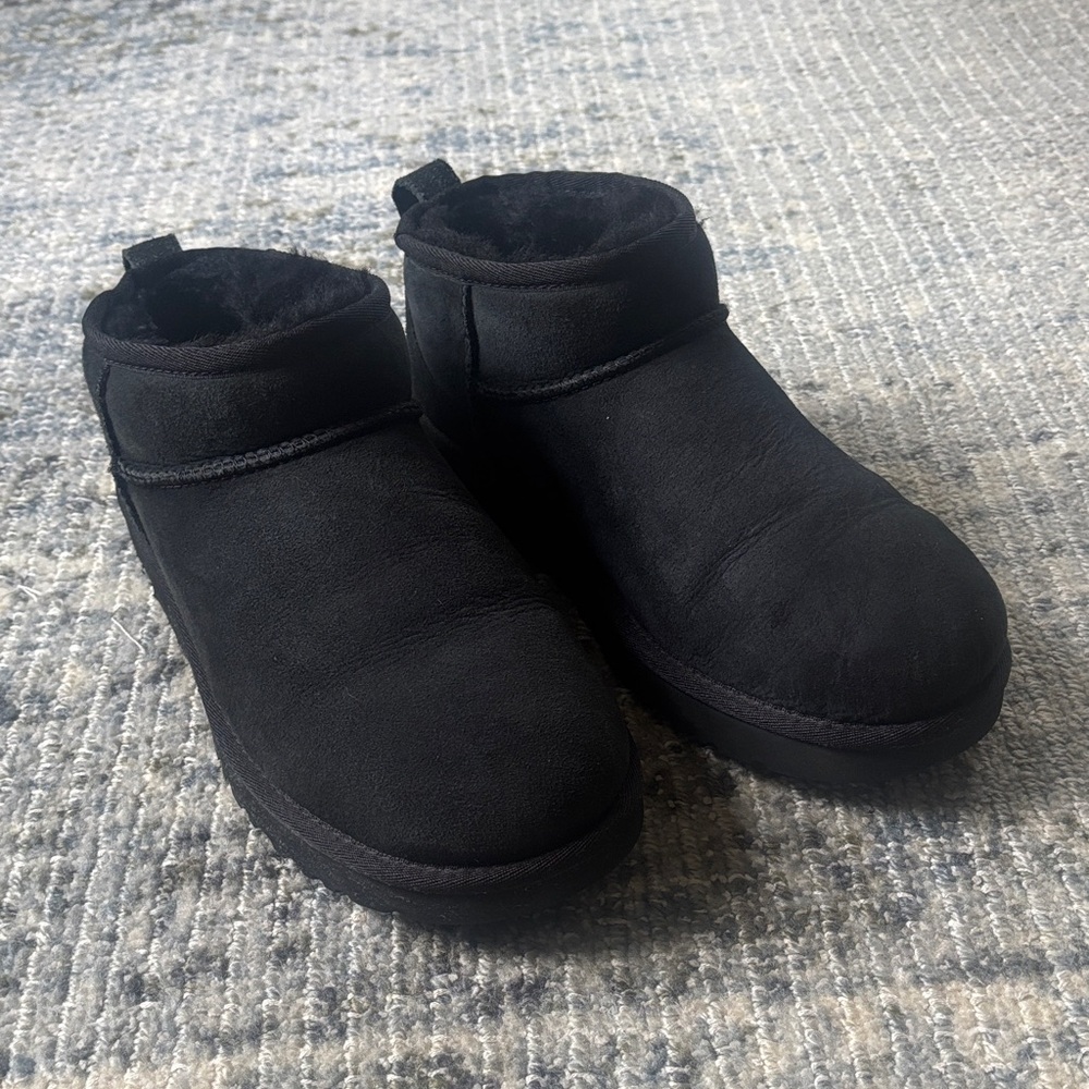 UGG black ultra mini boots size 9